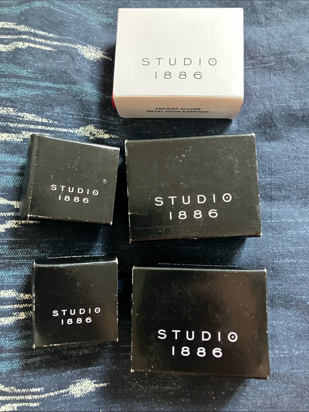 Avon Studio 1886 Black Jewelry Boxes - Set of 5